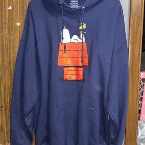 Peanuts Blue and Orange Snoopy Sweatshirt